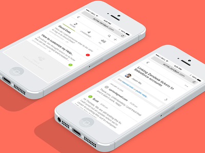 Inbox by Zendesk App Screen Detail agent customer support desktop mobile mobile design responsive zendesk
