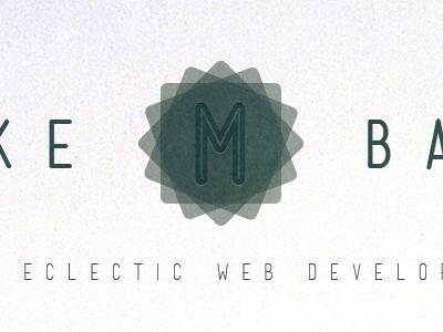 Closer view of Myke Bates quick mock design logo lost type mensch retro subtle texture texture transparency transparent web