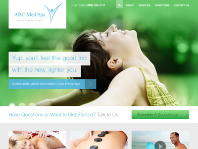 Spa Web Concept 960 call to action concept featured slider grid large photography medical slider spa subtle texture texture web design