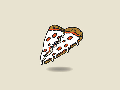 Take a pizza my heart, baby graphic design illustration