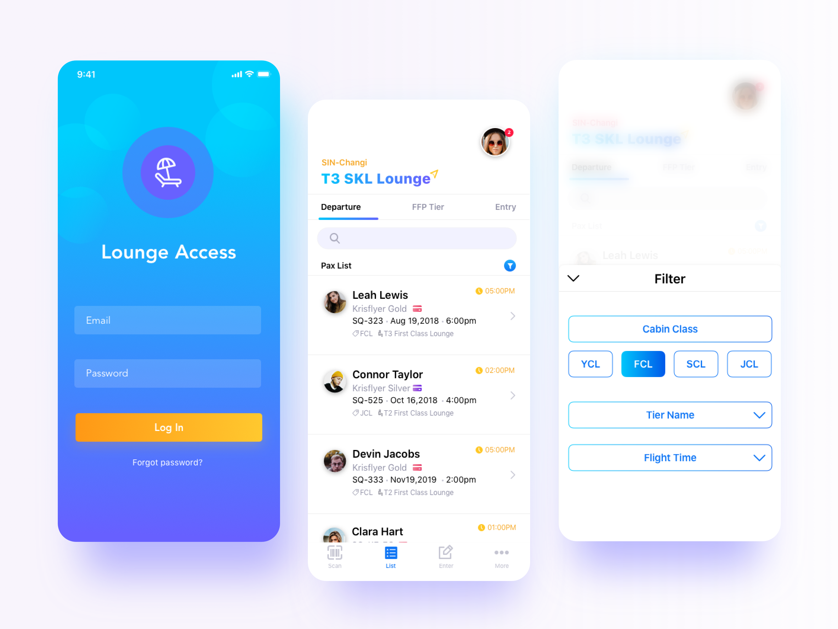 Lounge Access App by Parul Shukla on Dribbble