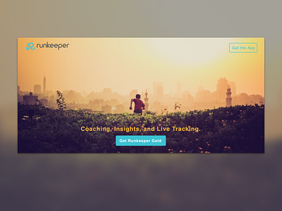 Daily UI Day 003 003 3 daily fitness landing page runkeeper ui