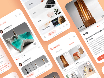 My gift app design gift ios mobile ui ux