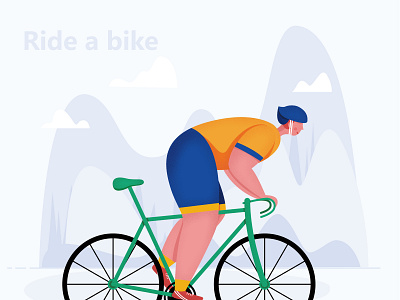 Ride a bike design illustration