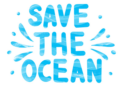 Save the ocean ecology slogan