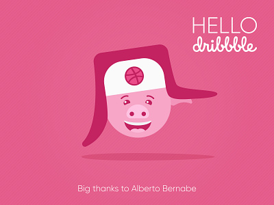 HELLO DRIBLE!!! hello dribble hello world illustrate illustration logo pig piggy vector vector art vector artwork