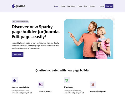 Quattro joomla joomla template page builder responsive responsive design template