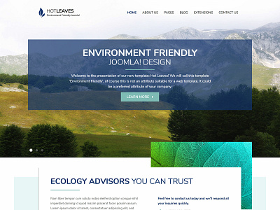 Localhost Joomla Leaves Index.Php ecologic ecological ecology joomla joomla template responsive responsive design template