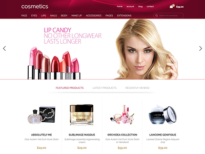 Hot Cosmetics cosmetic cosmetics ecommerce joomla joomla template online shop responsive responsive design template virtuemart