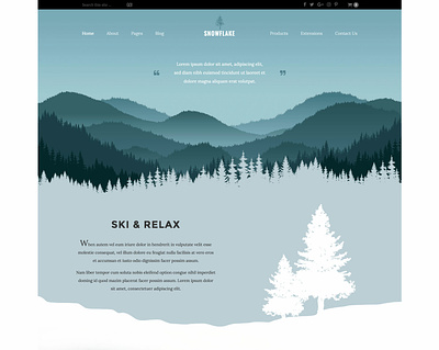 Snowflake ecommerce joomla joomla template online shop responsive responsive design ski ski graphics ski resort snow template winter winter sports