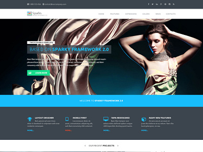 Hot Sparks fashion app fashion blog joomla joomla template responsive responsive design template