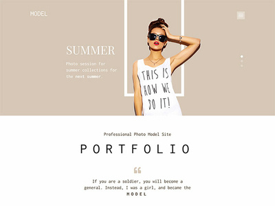 Hot Model joomla joomla template model portfolio portfolio design portfolio template portfolio website responsive responsive design template