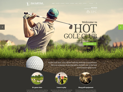 Hot Golf ecommerce golf golf website joomla joomla template online shop responsive responsive design sport app template