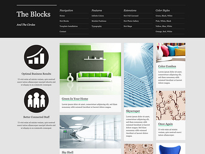 Hot Blocks joomla joomla template masonry portfolio site portfolio website responsive responsive design template
