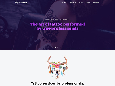 Hot Tattoo joomla joomla template responsive responsive design tattoo artist template