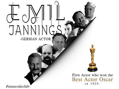 Emil Jannings - German Actor actor art artist graphic art illustration photoshop poster art typography typography design ui ux