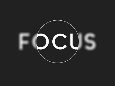 Focus have arisen extended senses such as “center of activity.” design focus illustration negative space photoshop text typography vector