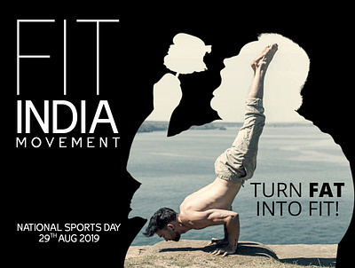 Fit India Movement National Sports Day 29th August 2019 branding fit fitbit fitindiamovement fitness fitness center goals india motivation photoshop