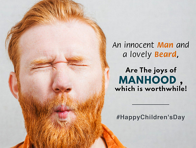Happy Childern s Day 2019 bearded man brand identity branding children mature photoshop socialmedia