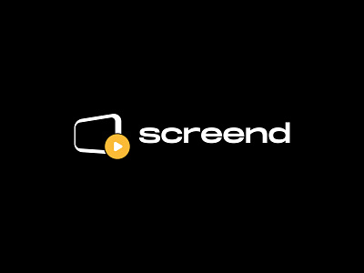 Screend - Streaming web app logo design app branding cinema design film icon illustration logo minimal movie streaming typography ui ux vector web webapp webdesign