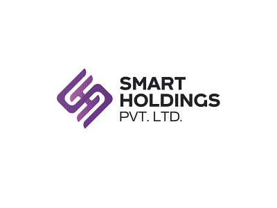 Smart Holding Logo logodesign monogram logo purple logo sh logo