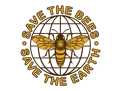 Save The Bees 2d apparel bees branding clothing creative design illustration t shirt