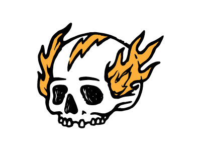 Skull Flames clothing illustration skull t shirt tattoo vector