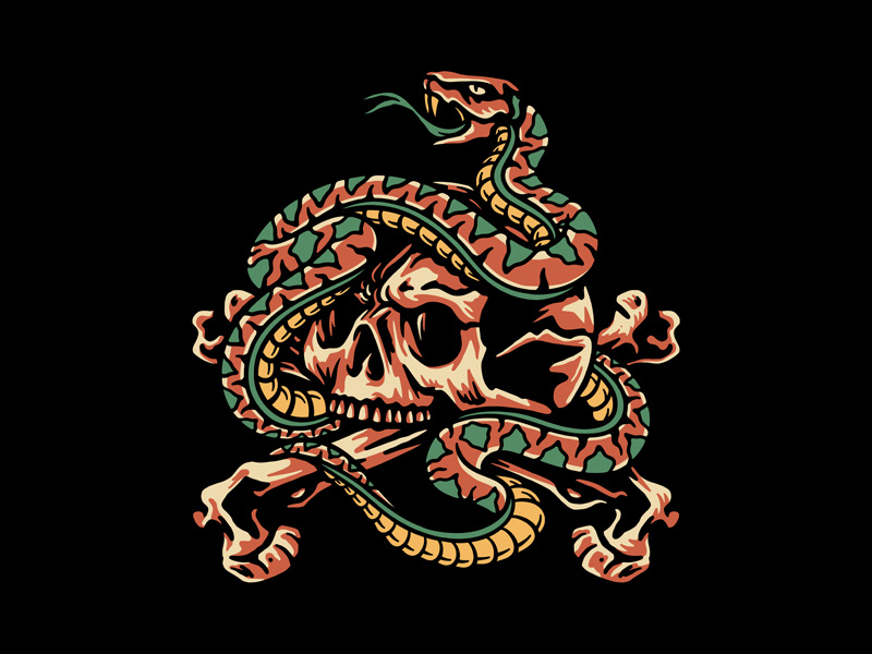 Snake & Skull by Stead Supply on Dribbble