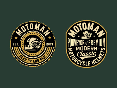 Motoman Logo apparel badge design branding design identity logo motorcycle typography vector vintage