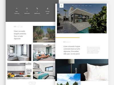 Villa landing page