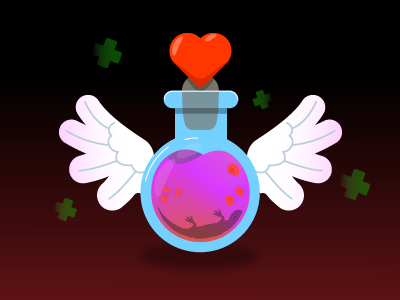 Health Potion games game potion magic ui vector illustraiton