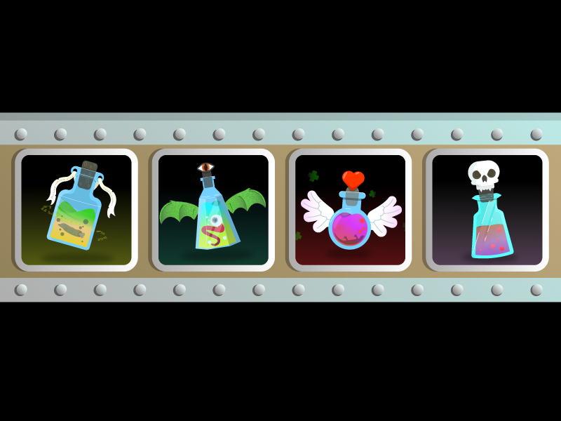 UI Potions halloween ui potion design game vector illustraiton