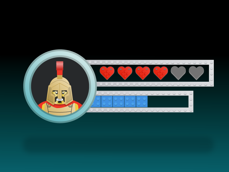 Lego Warrior UI warrior illustration ui game design vector illustraiton