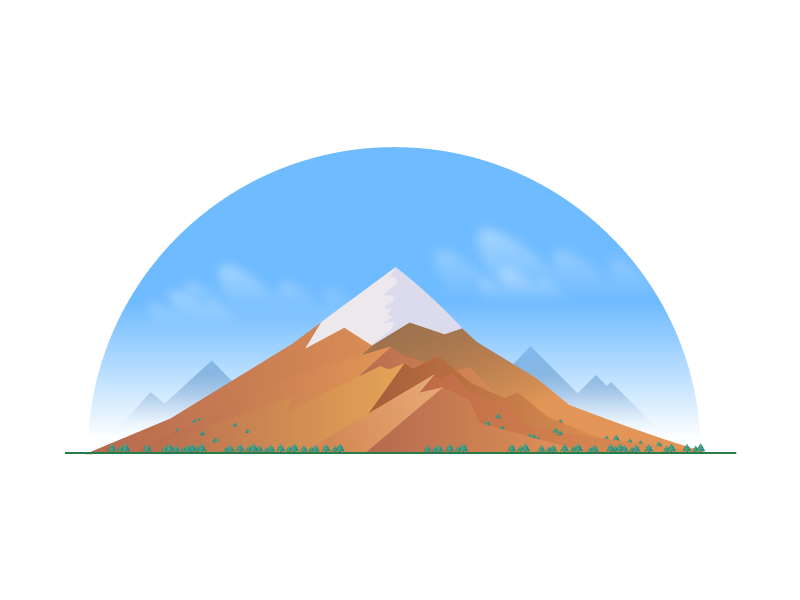 Mountain landscape mountain wyzowl vector illustraiton