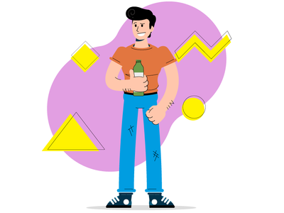 Bro Time! adobe ilustrator wyzowl memphis design design vector illustraiton