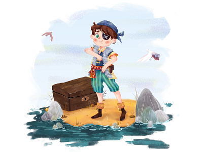 little pirate character illustration