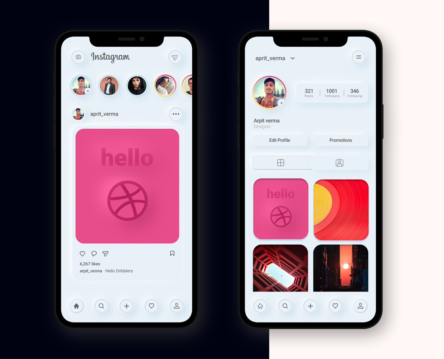 Instagram | Skeuomorphic by Arpit Verma on Dribbble