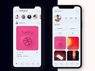Instagram | Skeuomorphic app debut hello dribble instagram redesign skeuomorph skeuomorphic ui
