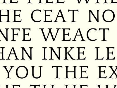 New Serif Font I'm working on