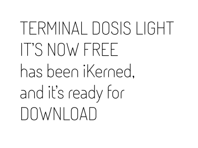 Terminal Dosis Lights is now Free font free hairline light rounded sans serif techno terminal dosis typeface typography webfont