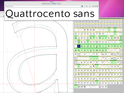 Working on Quattrocento Sans, grotesque
