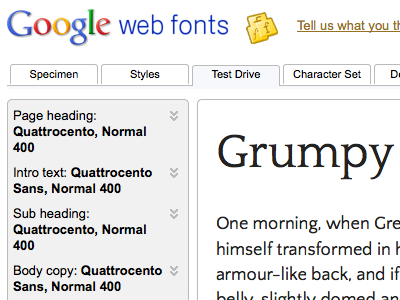 Previewing Quattrocento Family in Google Webfonts v2 classic font free google google webfonts quattrocento quattrocento sans roman sans sans serif serif typeface typography v2 webfont webfonts