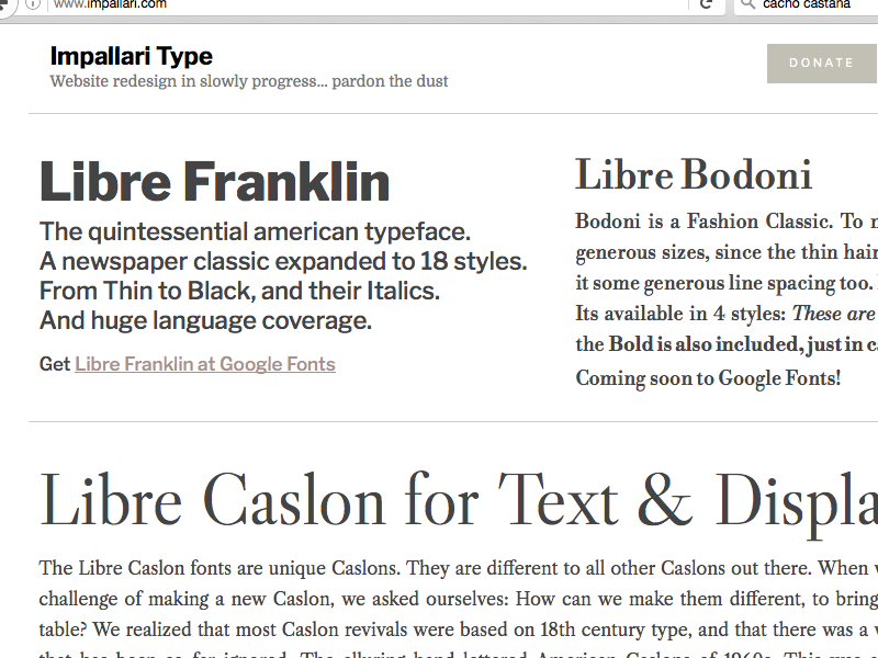 Website redesign in progress