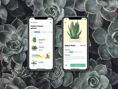 App for plants store app design figma mobile plants store