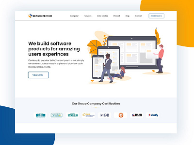 SeashoreTech Website Design corporate landing shot website