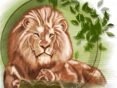Lion digital illustration 2d artwork digital art drawing illustration lion painting pencil prints