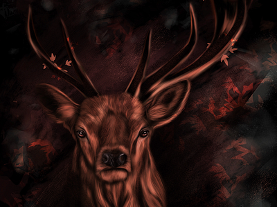 #digital deer 🦌 animal artwork deer design digital drawing procreate