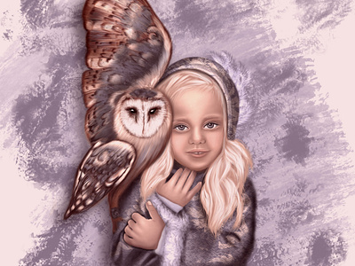 girl with owl