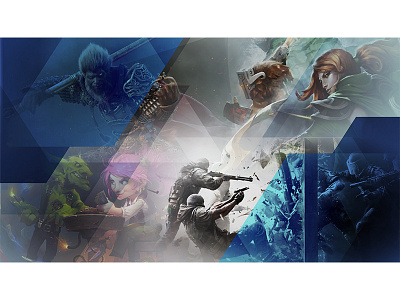 eSports background banner design illustration