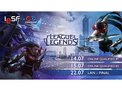 Banner for LOL Cup (Esports) banner design illustration